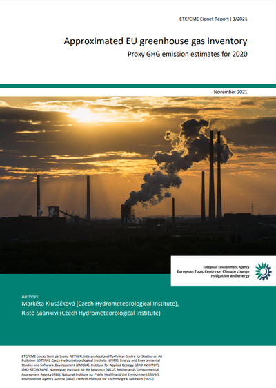 ETC/CME Report 3/2021: Approximated EU greenhouse gas inventory. Proxy GHG emission estimates for 2020